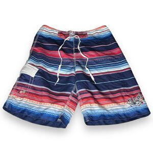 Hecho De Billabong Multicolored Board Swim Shorts Aztec Pattern Men’s Size 31